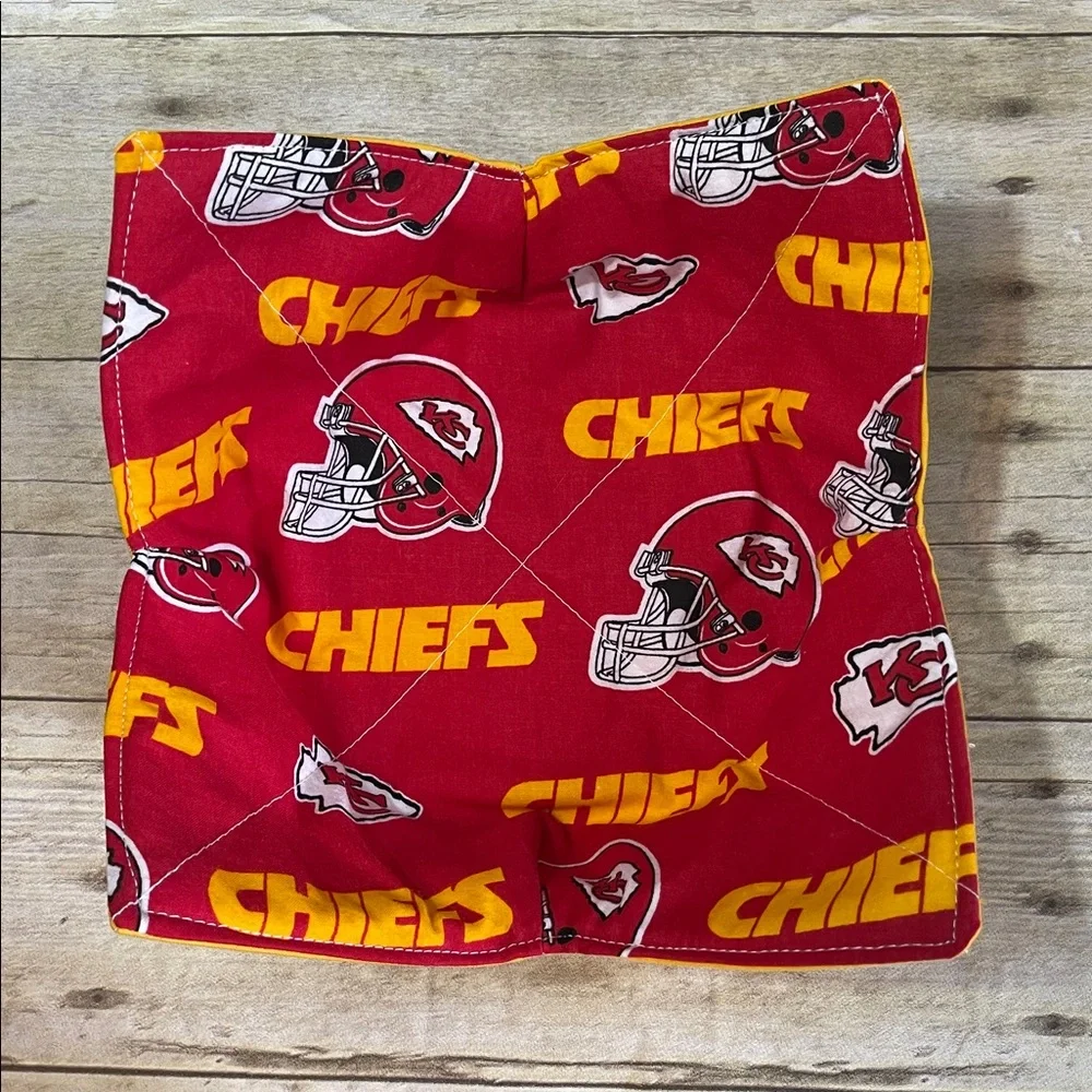 Microwave Bowl Cozy Reversible NFL KC Chiefs Bright Yellow